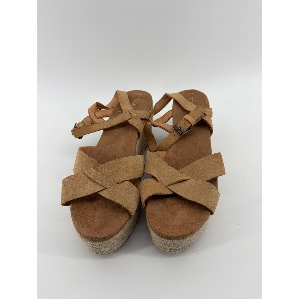 Toms Tan Espadrilles with Crisscross Straps, Women's Size 11
